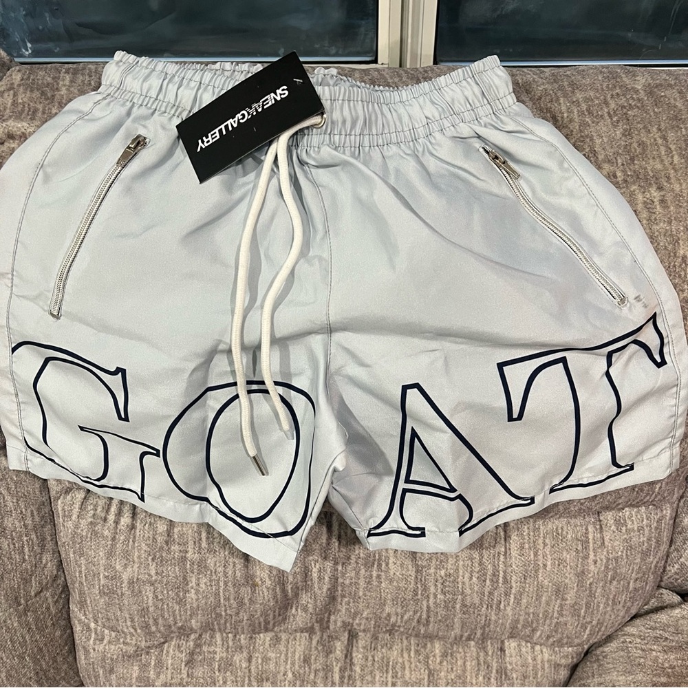 GOAT Logo Track Short (Grey/Black) Summer Essential Streetwear Men’s XS